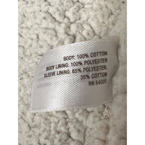 Old Navy Men's Sherpa Shacket Small Plaid Flannel Button-Up Long Sleeve Patch El - Picture 14 of 16